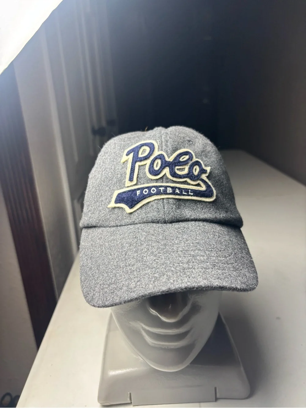 Polo Ralph Lauren Polo Football Hat Script Cap Wool Blend Baseball Strapback